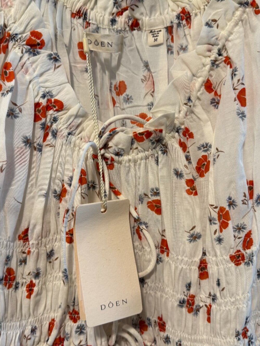 Doen Ischia dress in poppy field NWT size M - Picture 5 of 5
